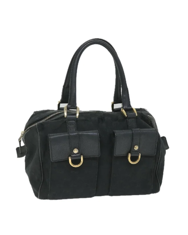 Black GG Canvas Hand Bag with Serial No