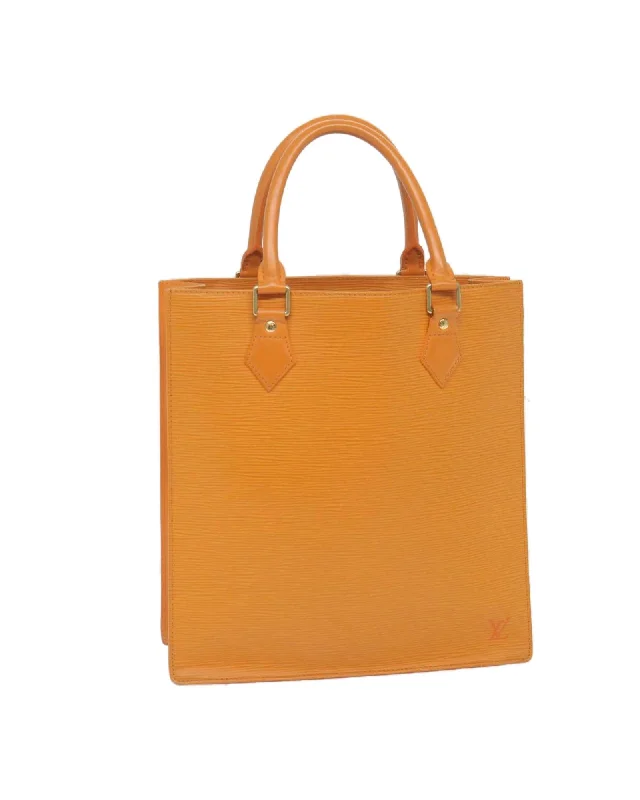 Epi Leather Hand Bag with Accessory - Mandarin Orange