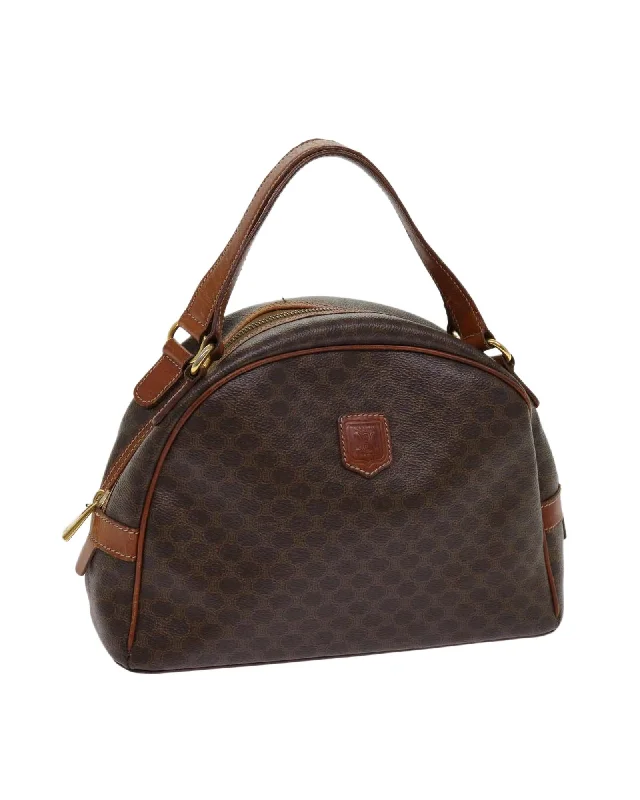 PVC Leather Macadam Canvas Hand Bag in Brown