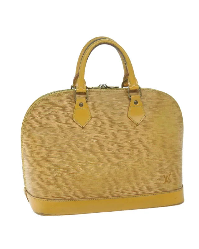 Epi Leather Hand Bag with Tassili Yellow Hue and Gold-Tone Hardware.