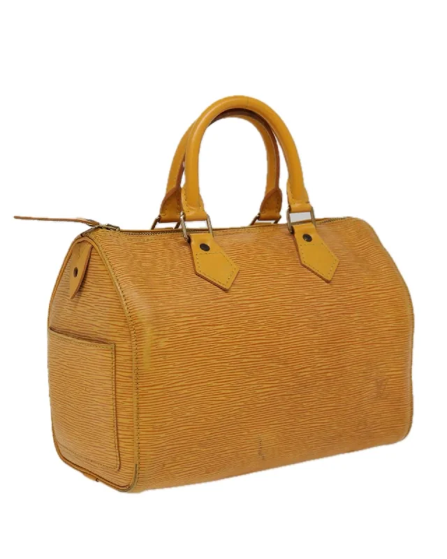 Yellow Epi Leather Hand Bag with Tassels