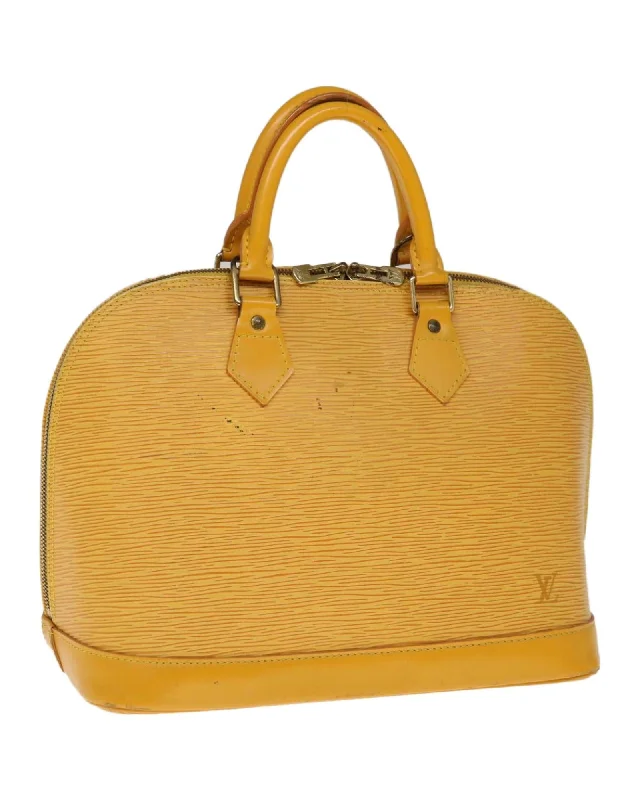 Yellow Epi Leather Handbag with Tassels and LV Branding