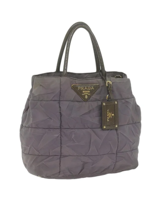 Authentic Purple Nylon Hand Bag by Prada