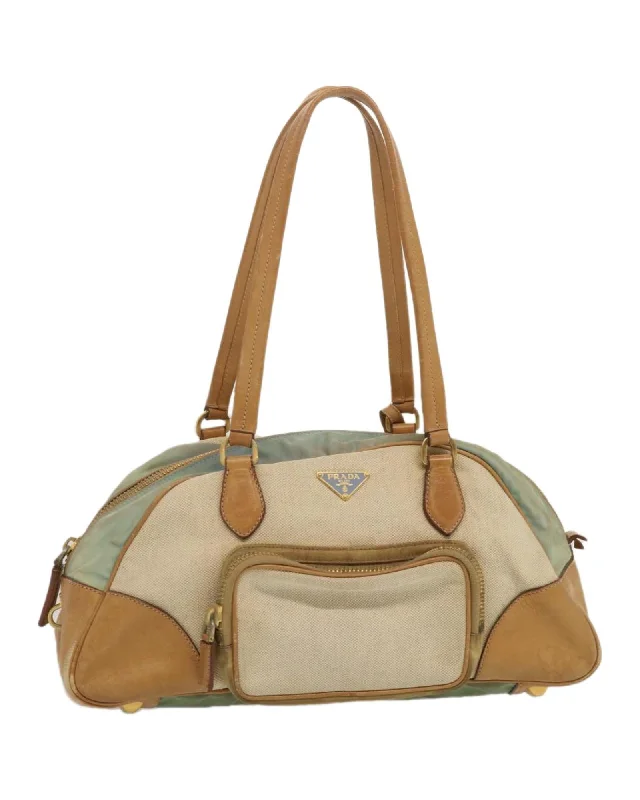 Authentic Beige Canvas Hand Bag