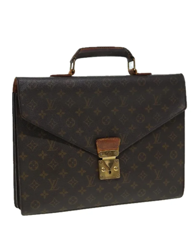 Monogram Canvas Briefcase with Classic Design