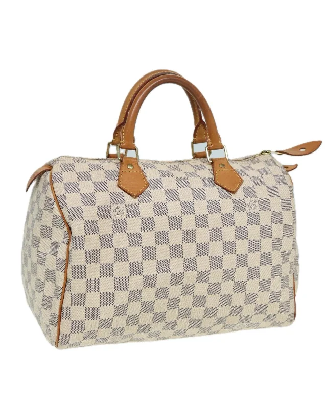 Damier Azur Canvas Hand Bag with Classic Design