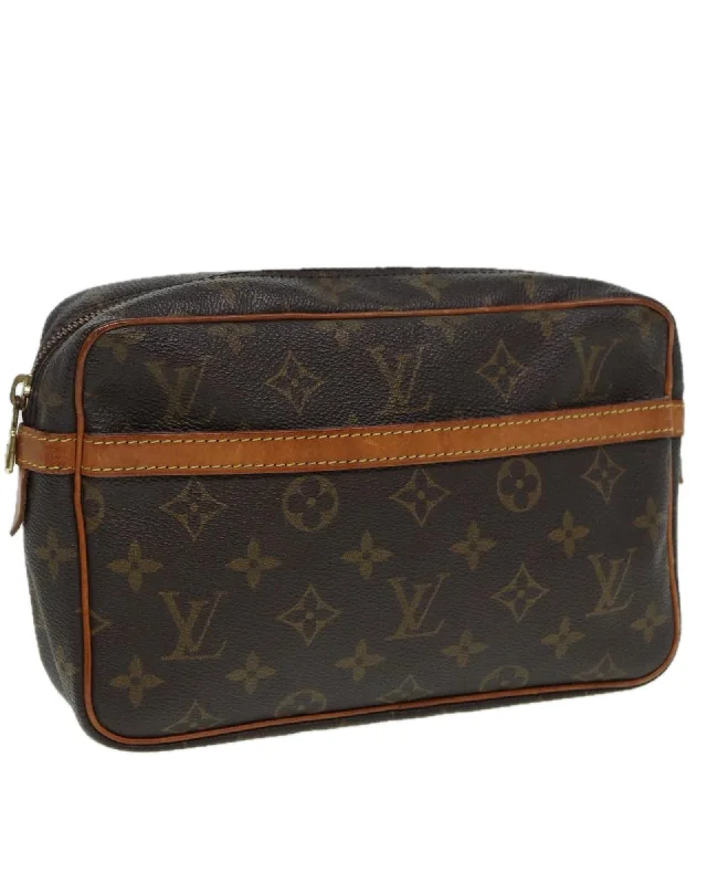 Monogram Canvas Clutch Bag with Authentic Detailing