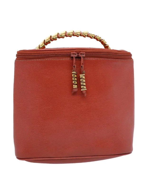 Orange Leather Twist Hand Bag by LOEWE