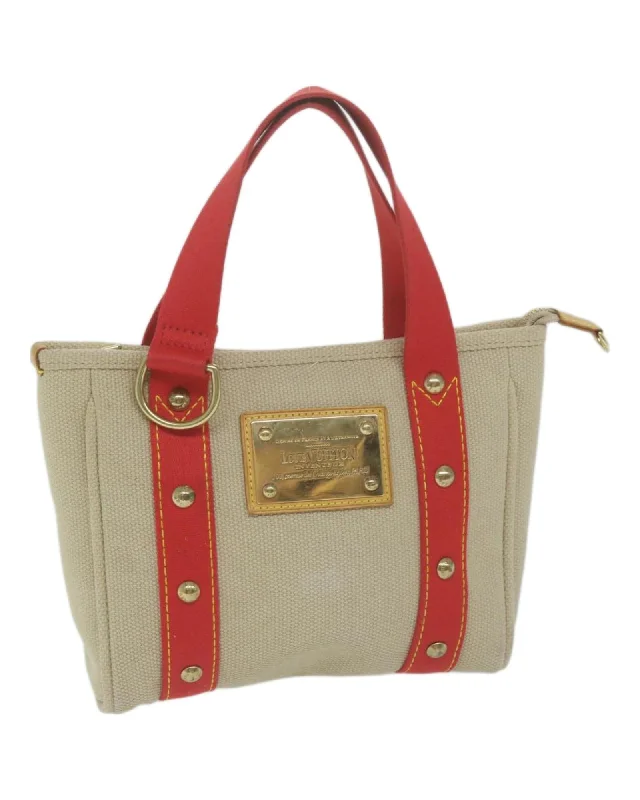 Red and Beige Hand Bag with Cabas Design - Authentic LV