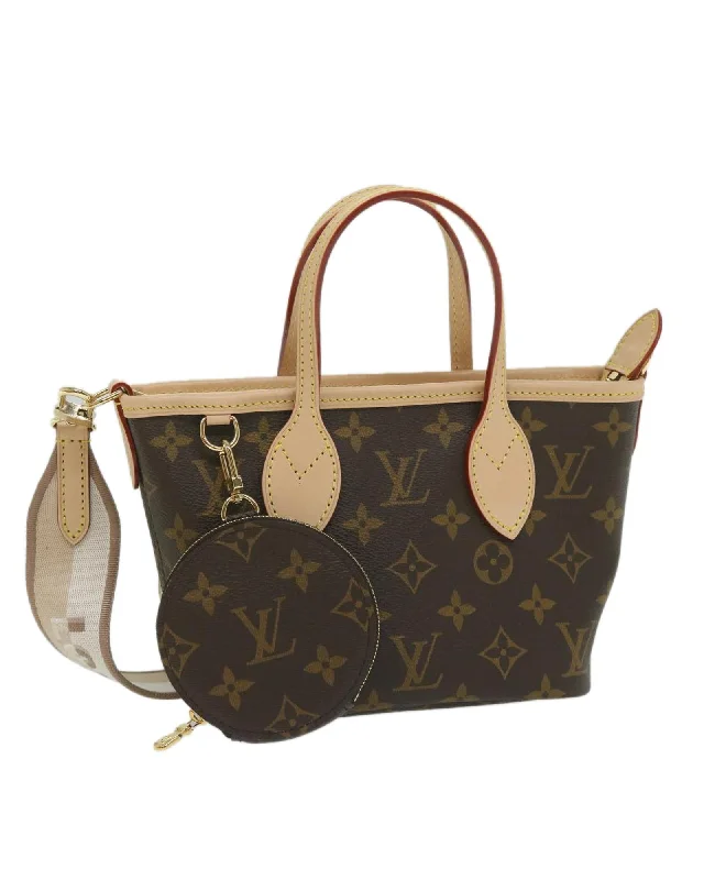 Monogram Canvas Hand Bag with Shoulder Strap and Pouch