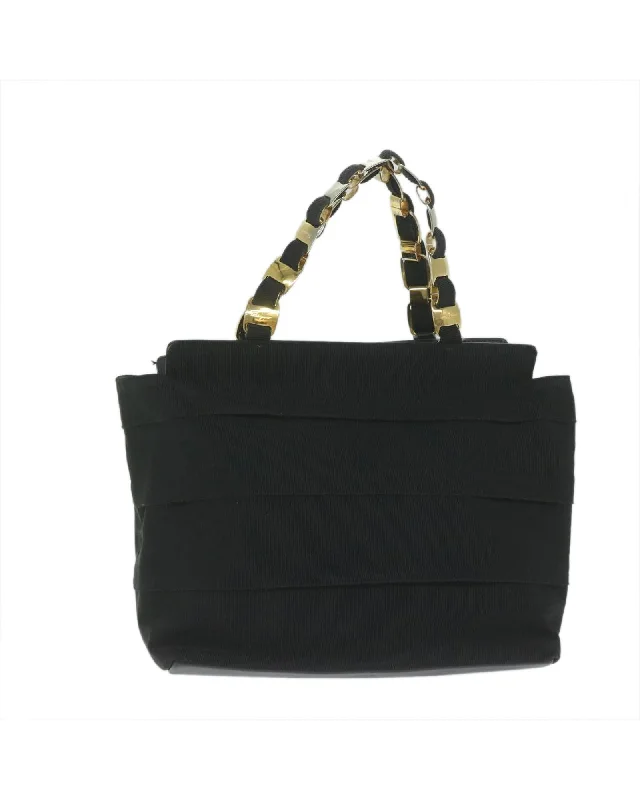 Nylon Black Hand Bag with Accessories - Made in Italy