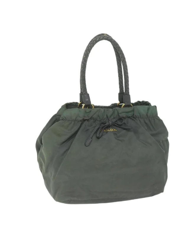 Gray Nylon Hand Bag by Prada