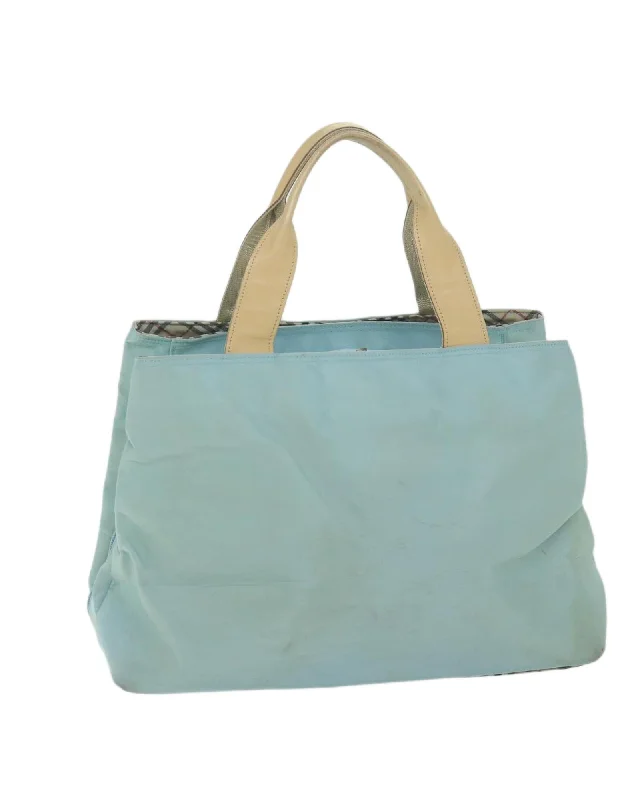 Light Blue Nylon Hand Bag - Burberry