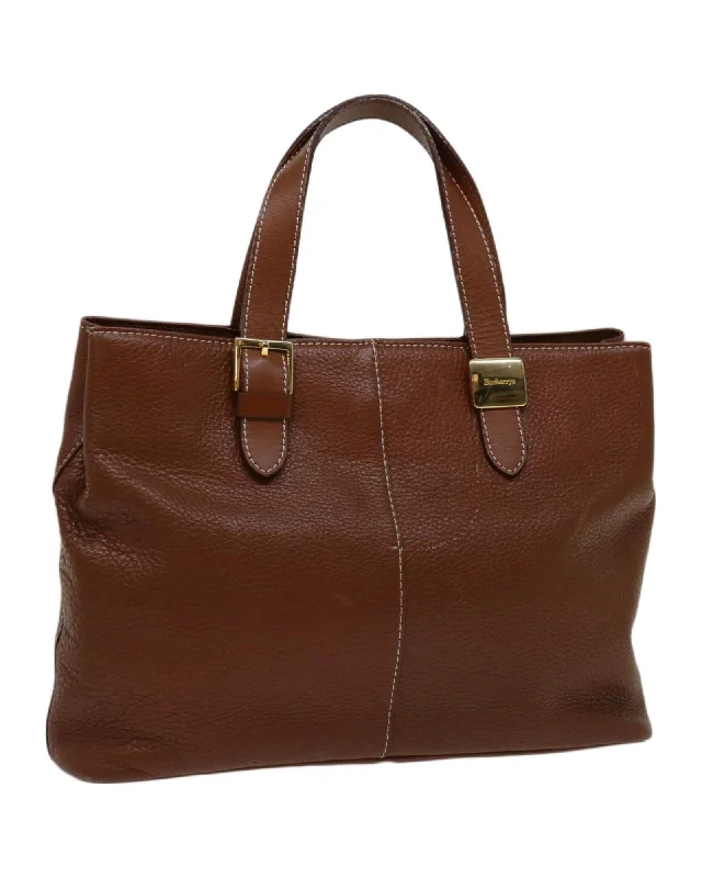 Leather Brown Hand Bag by Burberrys