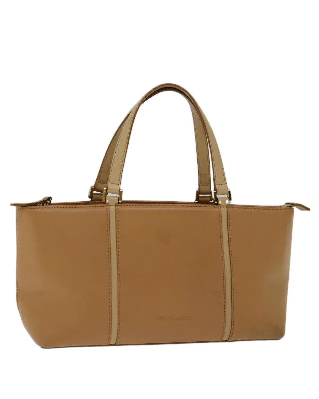 Authentic Beige Leather Hand Bag