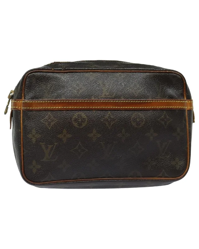 Monogram Canvas Clutch Bag with Classic Design