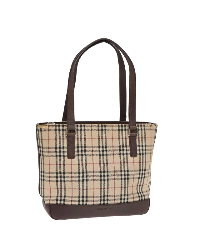 Nova Check Canvas Tote Bag