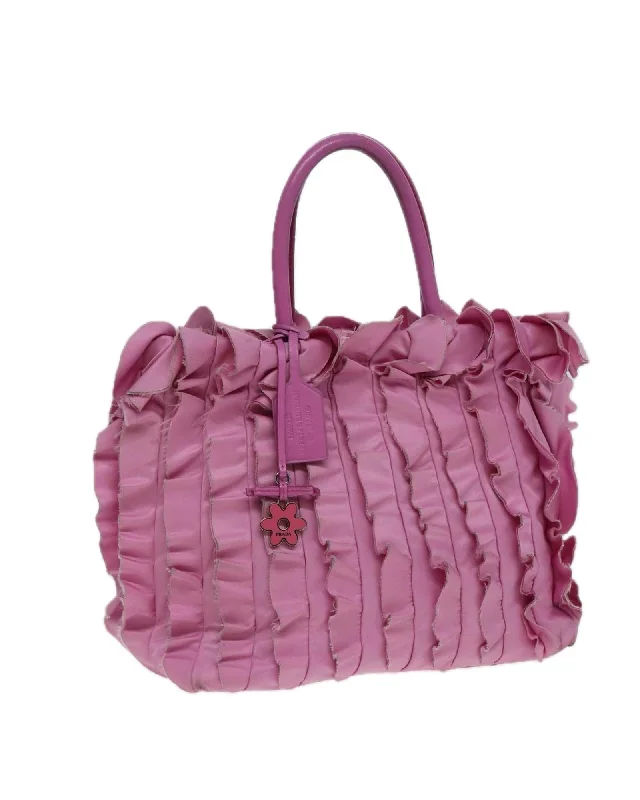 Nylon Hand Bag with Handle and Storage Compartments