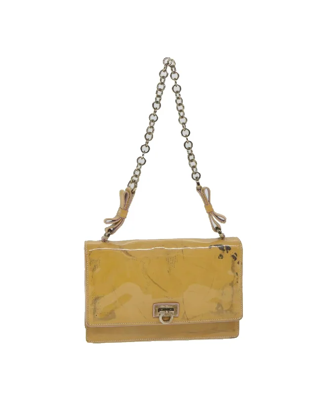 Enamel Pink Beige Gancini Hand Bag