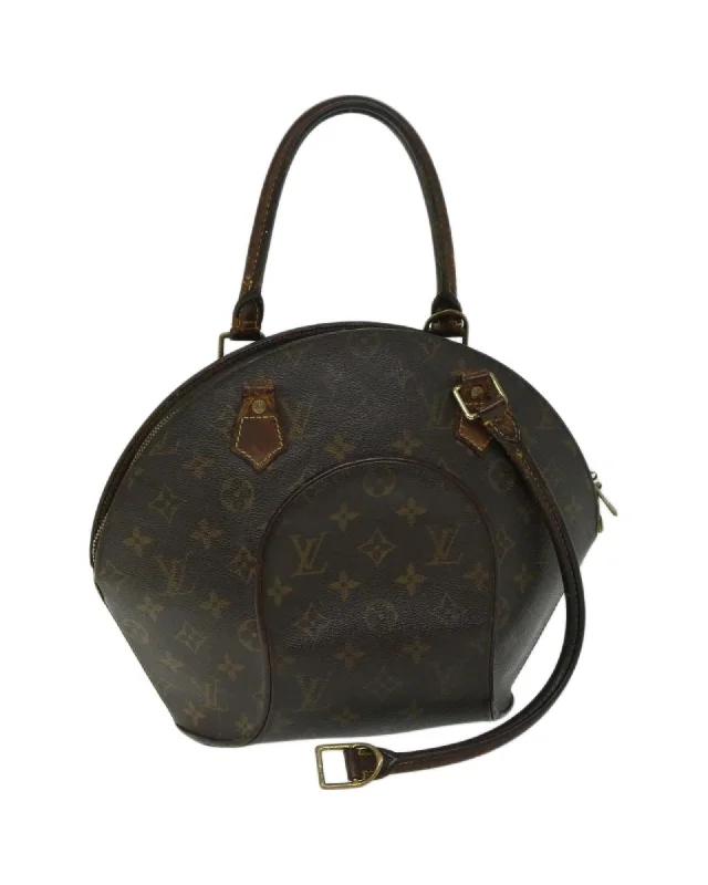 Authentic Monogram Hand Bag with Elliptical Shape