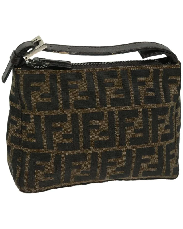 Fendi Canvas Hand Bag with Iconic Zucca Print