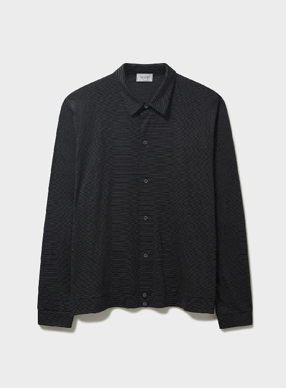 Men's Olive Stripe Shirt Made with Recycled ZQ Merino